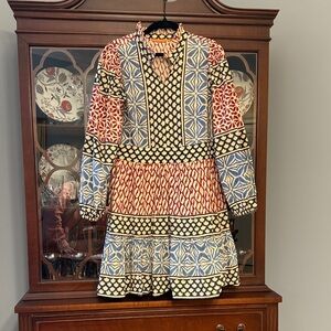 Oliphant design Mini Dress- 
LONG SLEEVE YOKE DRESS- SULTAN BLACK